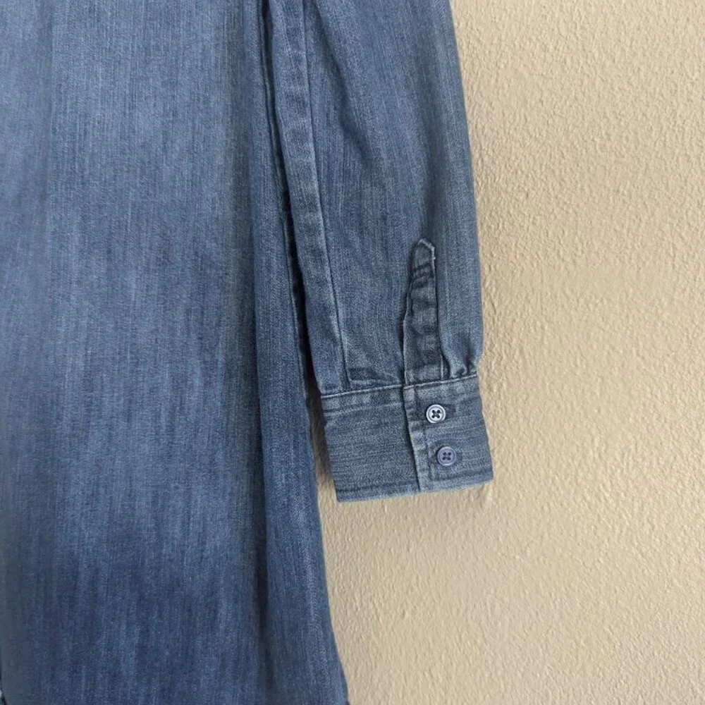 Old Navy Girls Denim Long Sleeve Shirt Dress | Size M (8)